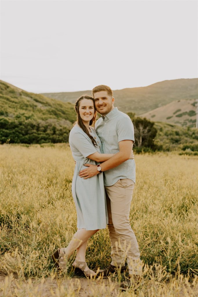 outdoor engagements in utah valley mountainside